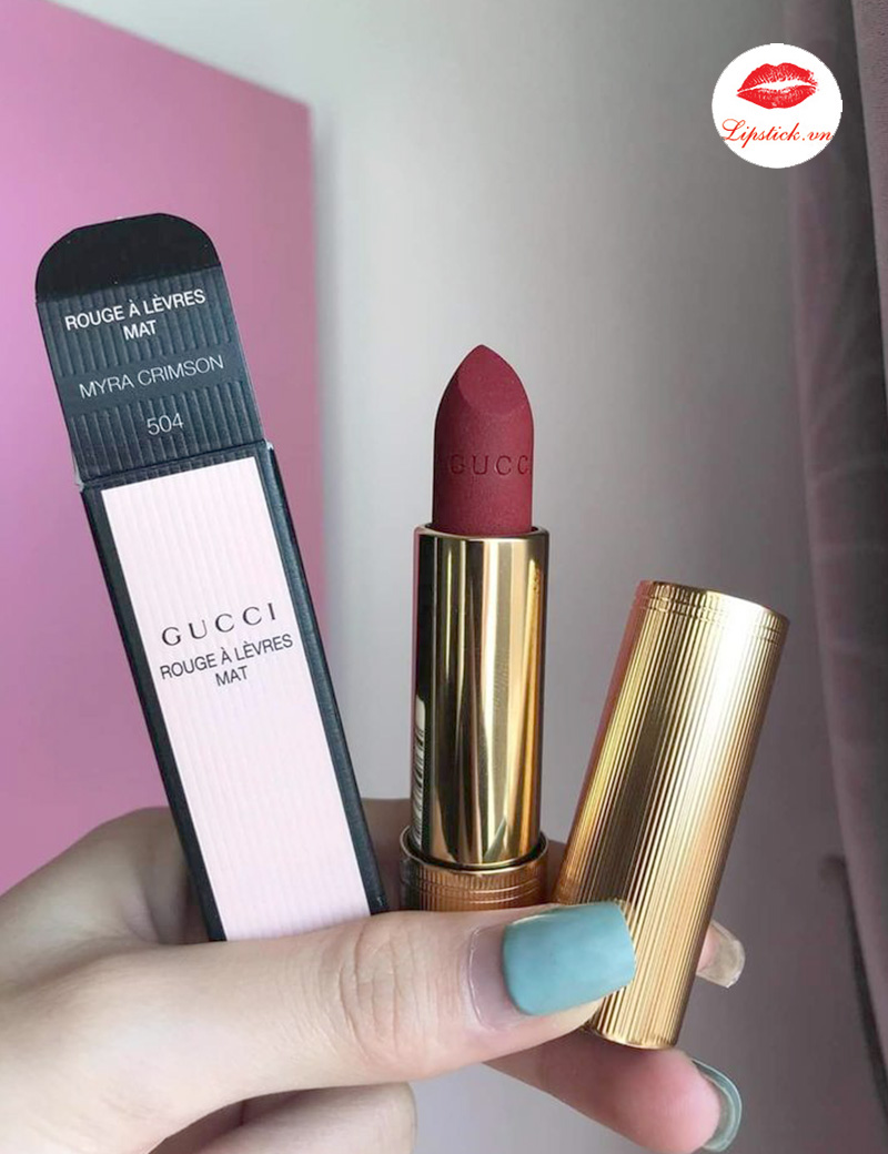 review-son-gucci-504-mau-do-dam-lipstick